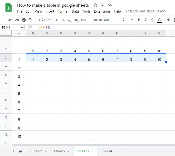 how to make a table in google sheets 43