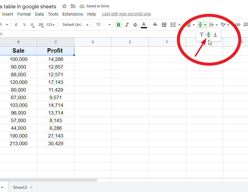 how to make a table in google sheets 8