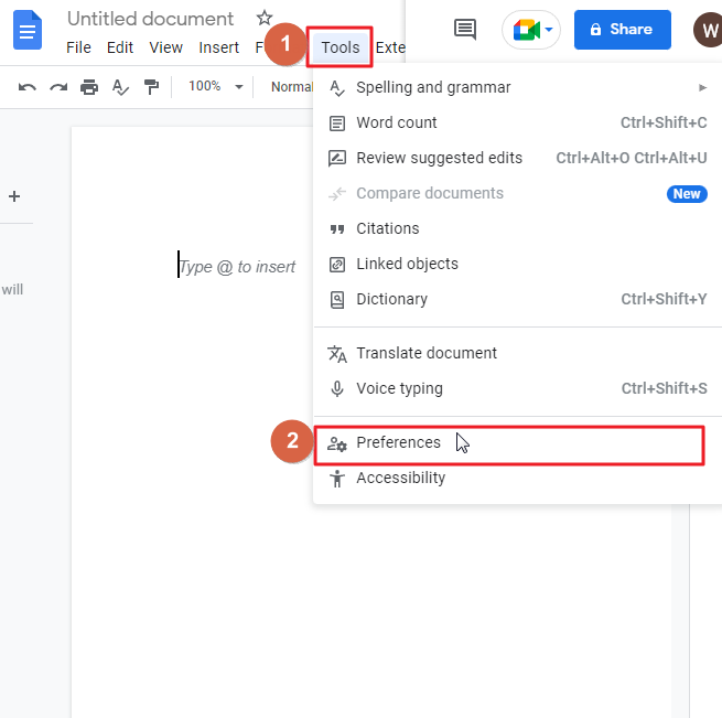 how to turn off and turn on autocorrect in google docs 9