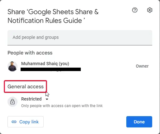 Google Sheets Share & Notification Rules Guide 4