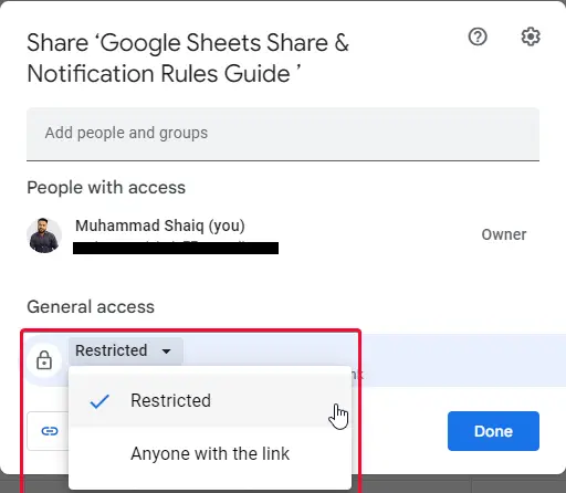 Google Sheets Share & Notification Rules Guide 5
