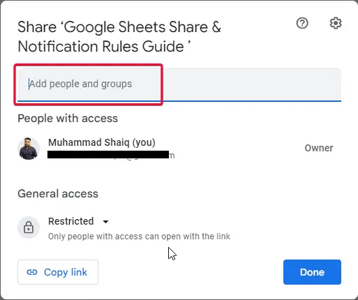 Google Sheets Share & Notification Rules Guide 2