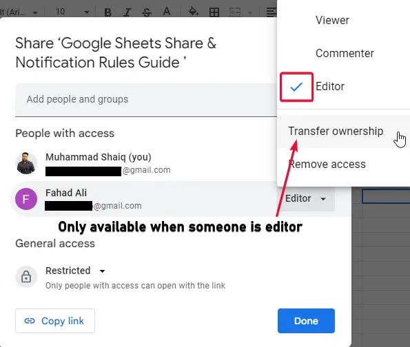 Google Sheets Share & Notification Rules Guide 20