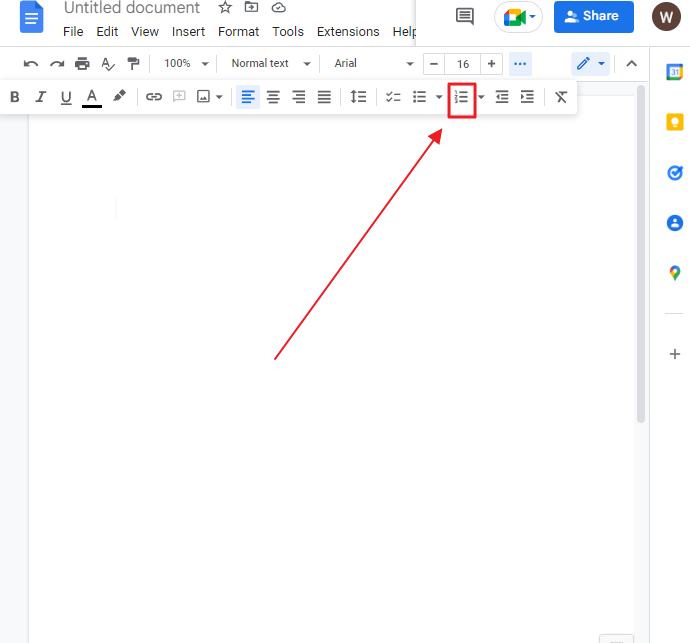 How to add line numbers in google docs 2