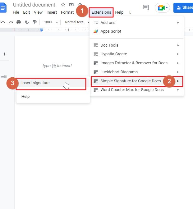 How to add signature in google docs 14
