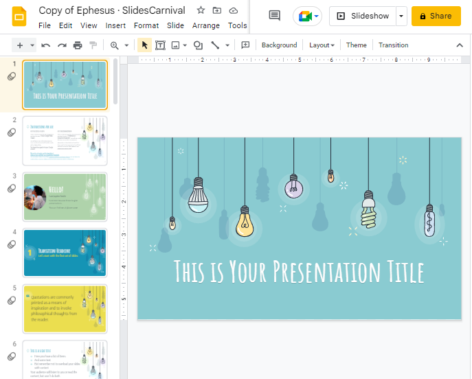 How to change dimensions of google slide 1