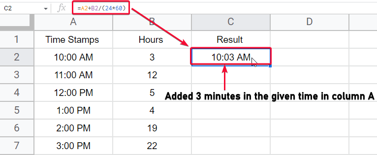 how to Add Time in Google Sheets 14