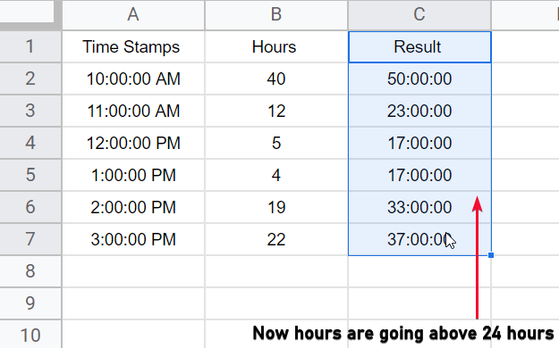 how to Add Time in Google Sheets 27