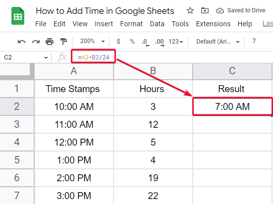 how to Add Time in Google Sheets 8