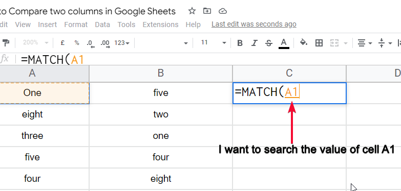 how to Compare two columns in Google Sheets 21