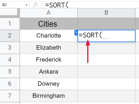 how to Flip or reverse data order in Google Sheets 6