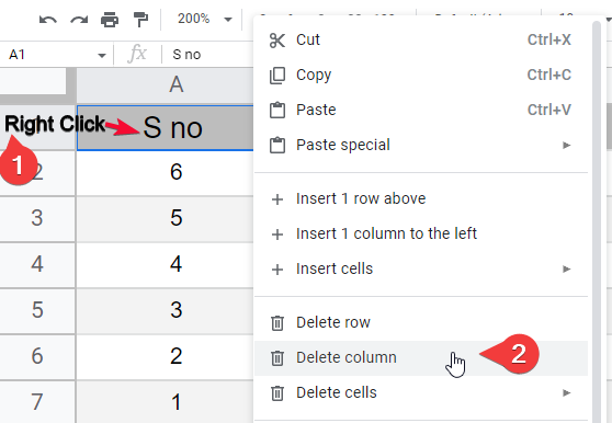 how to Flip or reverse data order in Google Sheets 23