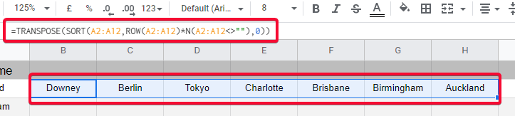 how to Flip or reverse data order in Google Sheets 42