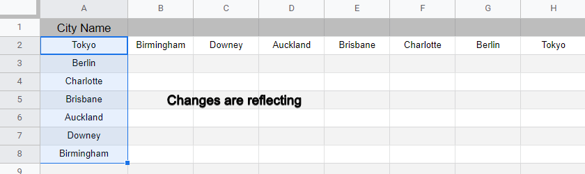 how to Flip or reverse data order in Google Sheets 43