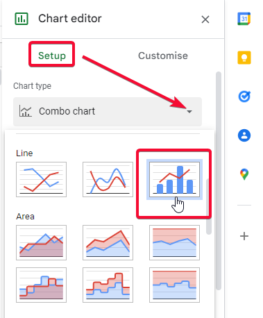 how to Make Line Charts in Google Sheets 11