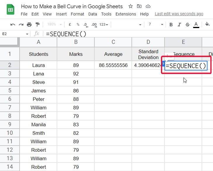 how to Make a Bell Curve in Google Sheets 7