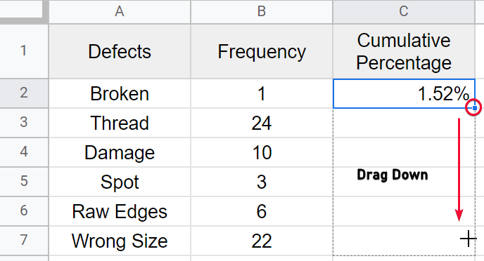how to Make a Pareto Chart in Google Sheets 9