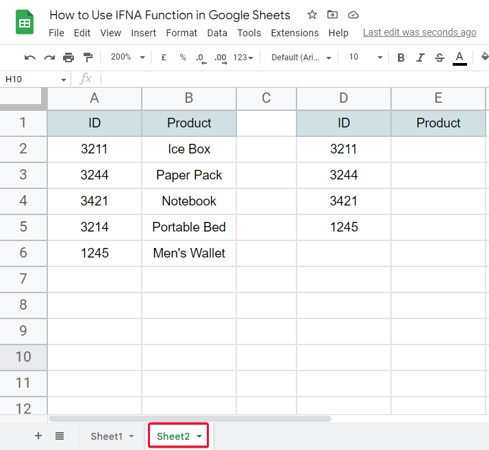 how to Use IFNA Function in Google Sheets 13