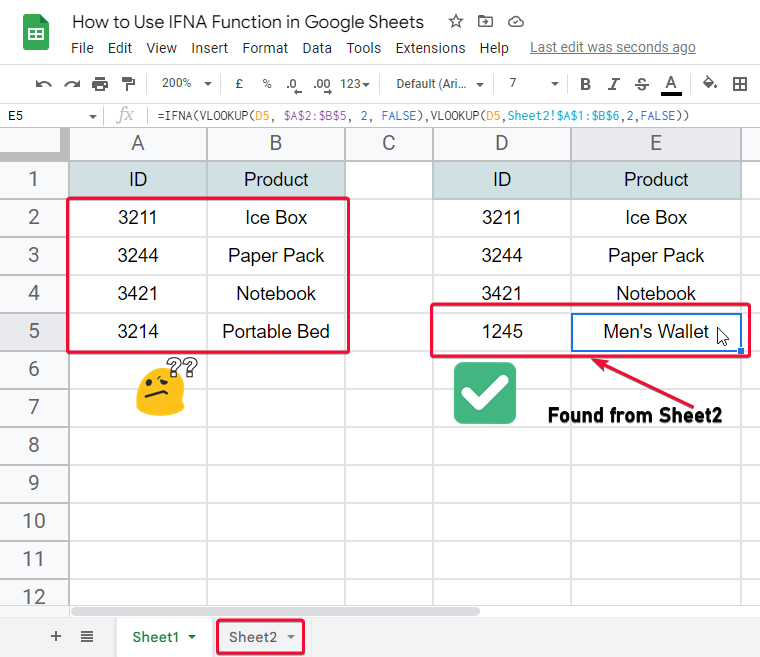 how to Use IFNA Function in Google Sheets 18