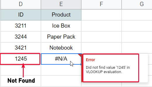 how to Use IFNA Function in Google Sheets 9