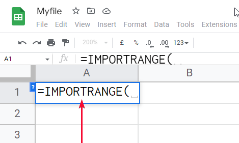 how to Use IMPORTRANGE Function in Google Sheets 3