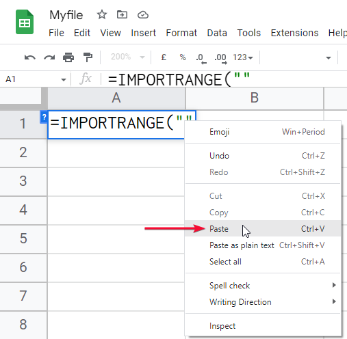 how to Use IMPORTRANGE Function in Google Sheets 7