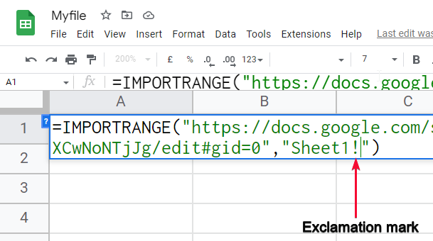 how to Use IMPORTRANGE Function in Google Sheets 11