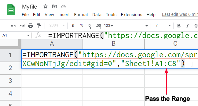 how to Use IMPORTRANGE Function in Google Sheets 12