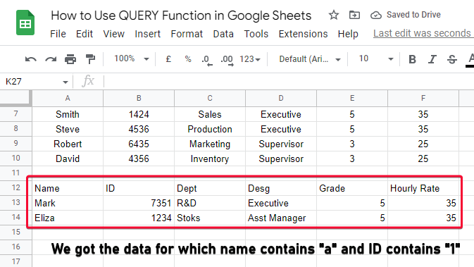how to Use QUERY Function in Google Sheets 30