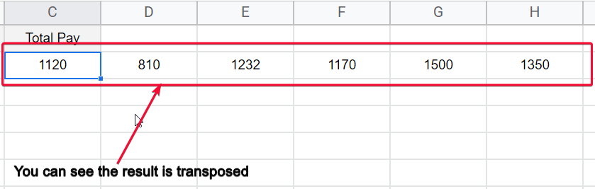 how to Use Transpose Function in Google Sheets 10