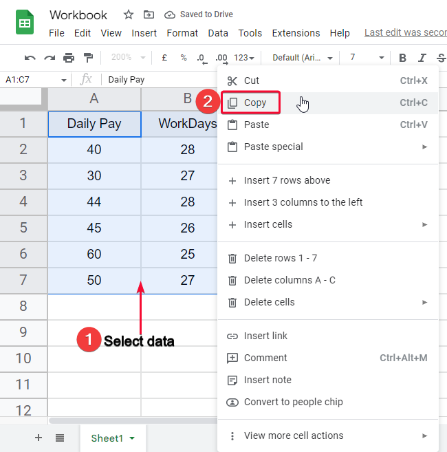 how to Use Transpose Function in Google Sheets 11