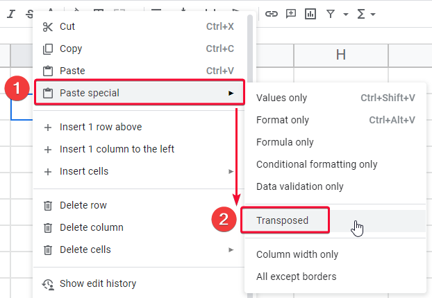 how to Use Transpose Function in Google Sheets 13