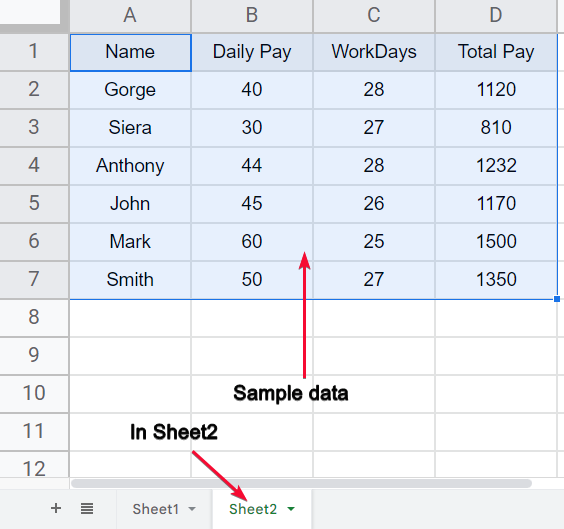 how to Use Transpose Function in Google Sheets 15