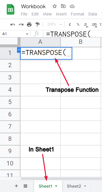how to Use Transpose Function in Google Sheets 16