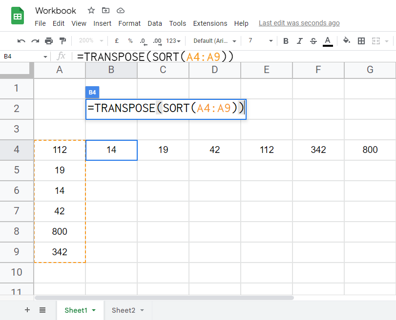 how to Use Transpose Function in Google Sheets 20
