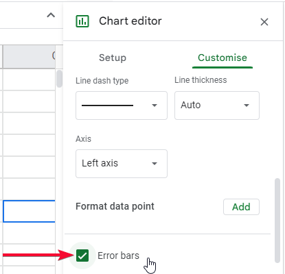 how to add error bars and data labels to charts in google sheets 12