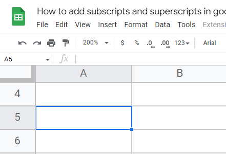 how to add subscripts and superscripts in google sheets 9