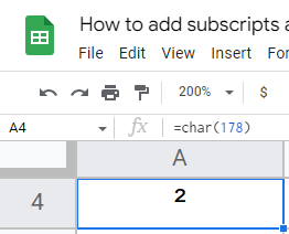 how to add subscripts and superscripts in google sheets 13