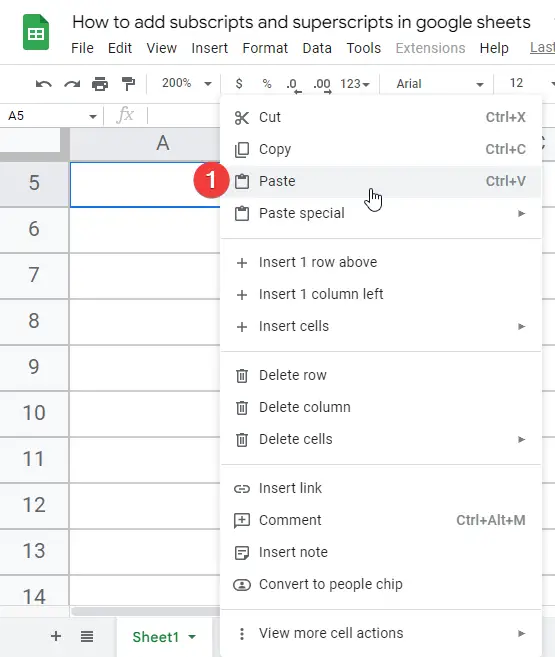 how to add subscripts and superscripts in google sheets 18