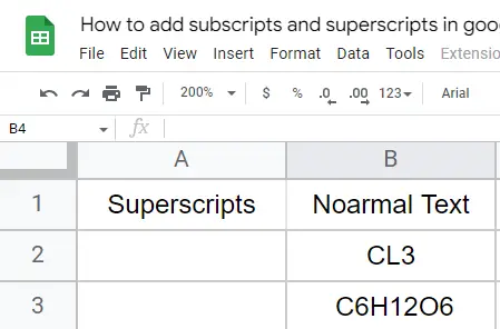 how to add subscripts and superscripts in google sheets 19