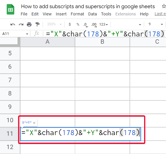 how to add subscripts and superscripts in google sheets 32
