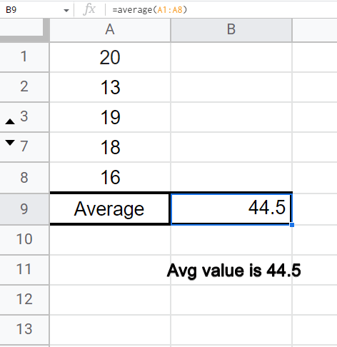 how to calculate Average mean and standard deviation google sheets 15