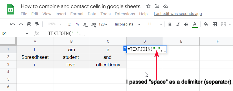 how to combine and contact cells in google sheets 12