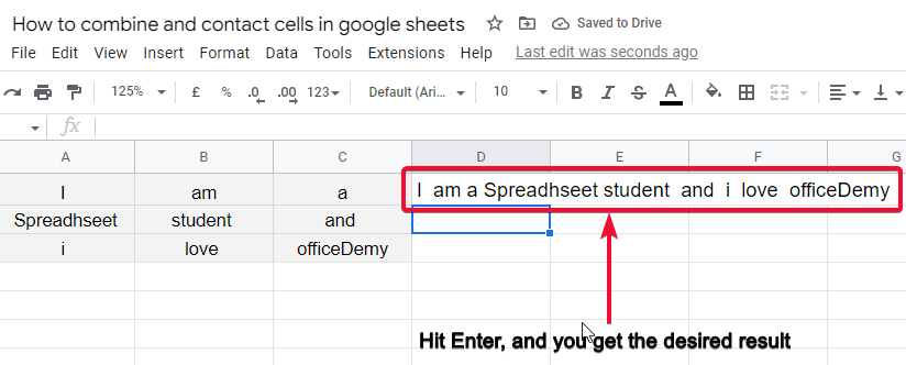how to combine and contact cells in google sheets 15