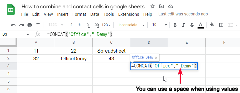 how to combine and contact cells in google sheets 21