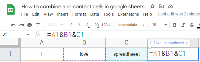 how to combine and contact cells in google sheets 23
