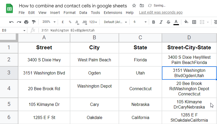 how to combine and contact cells in google sheets 28