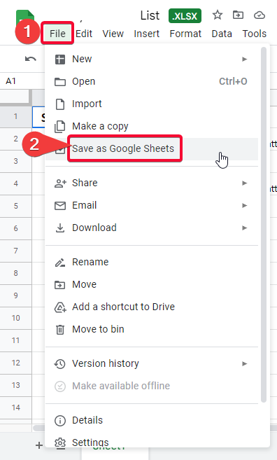 how to convert Excel to google sheets and google sheets to Excel 23