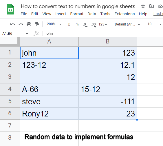 how to convert text to numbers in google sheets 3