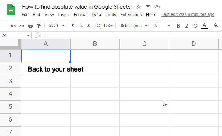 how to find absolute value in Google Sheets 19